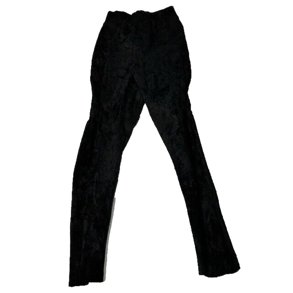 Fendi X Skims Womens Velvet Leggings Elastic Waist Pull On Black Size 42 US 6